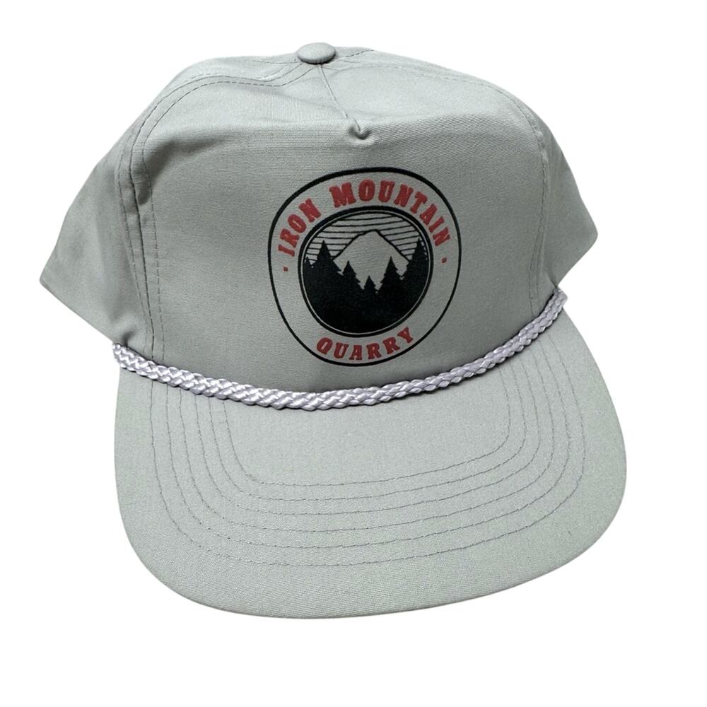 Vintage Grey Iron Mountain Quarry Men’s Hat Adjustable Cap